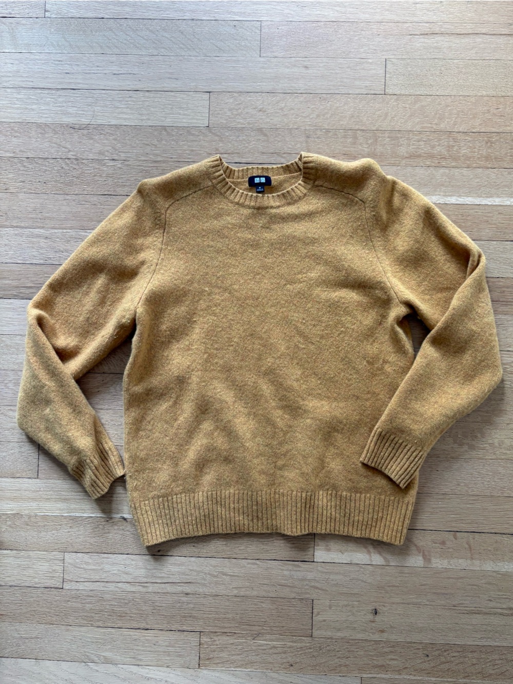 Uniqlo Wool Mustard Crewneck Sweater